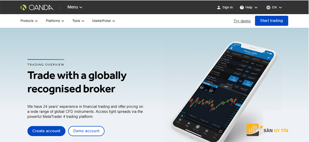 Đánh giá sàn Oanda thông qua lịch sử hình thành