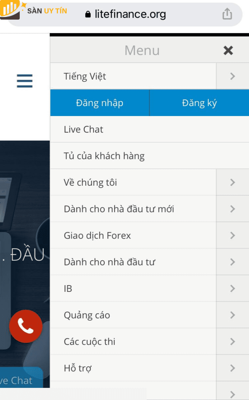 Mo tai khoan LiteFinance tren dien thoai b1