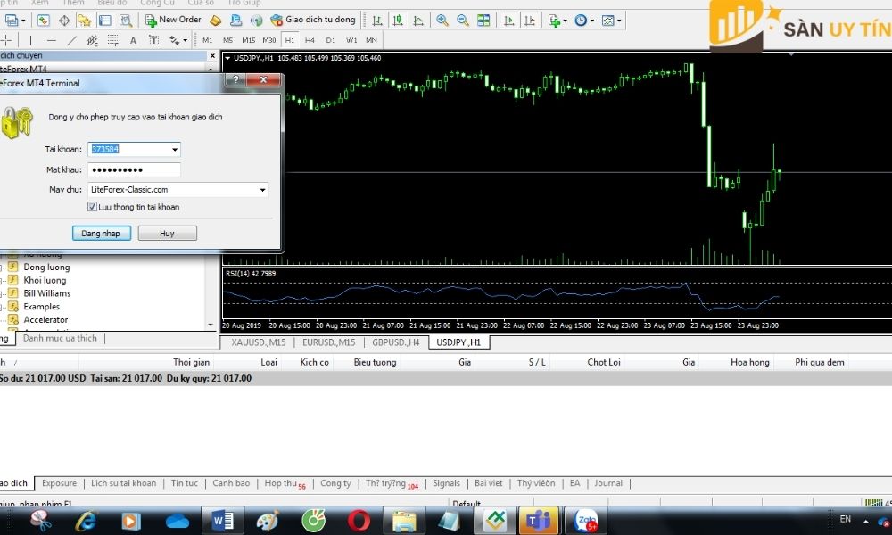 Đăng nhập vào để cài đặt PassView MT4 