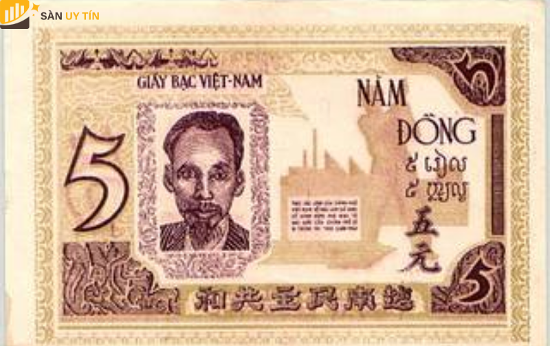 Đất nước Việt Nam Dân Chủ Cộng Hòa được thành lập thì mệnh giá tiền được ra đời chính là giấy bạc cụ Hồ