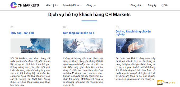 CH Markets luôn chú trọng đến dịch vụ chăm sóc khách hàng