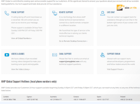 Dịch vụ chăm sóc khách hàng của AMP Global luôn hoạt động 24 tiếng một ngày
