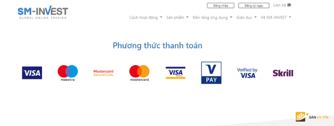 Hình thức nạp rút tiền