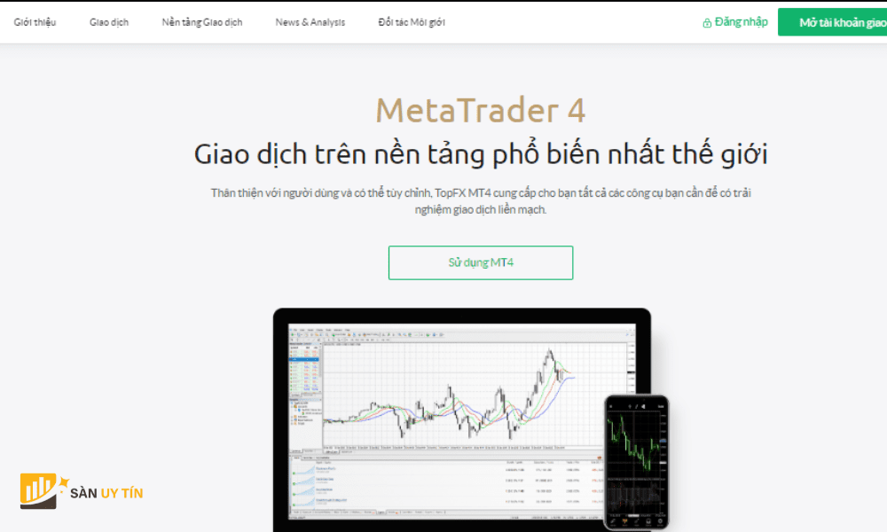 MT4 và cTrader là 2 nền tảng giao dịch tại TopFX