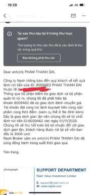 NASH lừa đảo Bonus của khách hàng