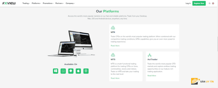 Nền tảng giao dịch tại Fxview