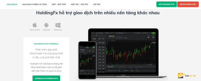 Nền tảng giao dịch tại sàn Holdingfx có tính ổn định