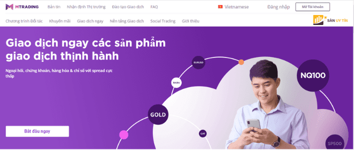 Sản phẩm giao dịch tại sàn MTrading không quá đa dạng