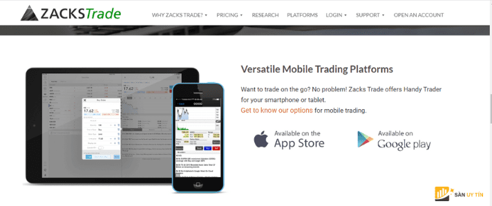 Sàn giao dịch Zacks Trade cung cấp đến 3 nền tảng giao dịch