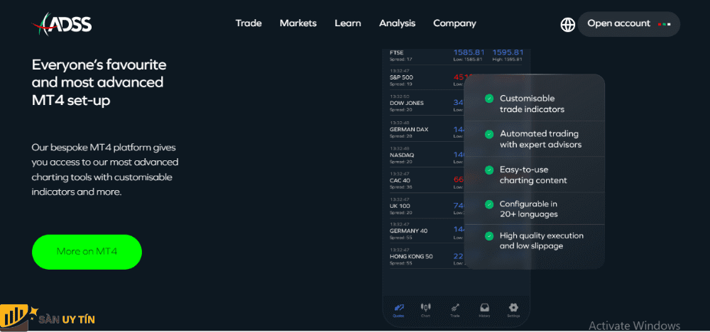 ADS Securities khong cung cap tai khoan Demo danh cho khach hang