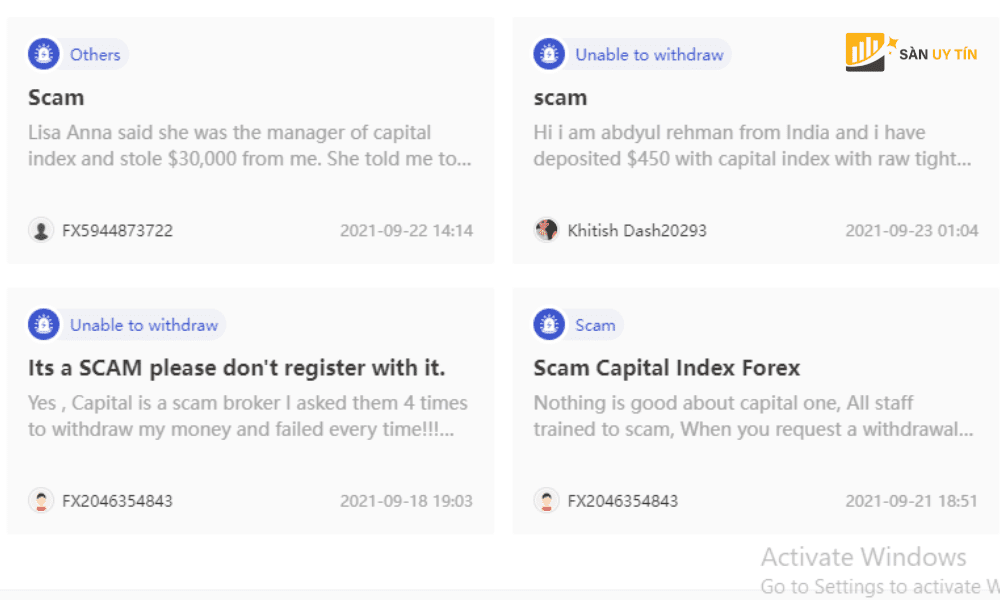 Nha dau tu phan hoi tieu cuc ve hinh thuc thanh toan tai Capital Index