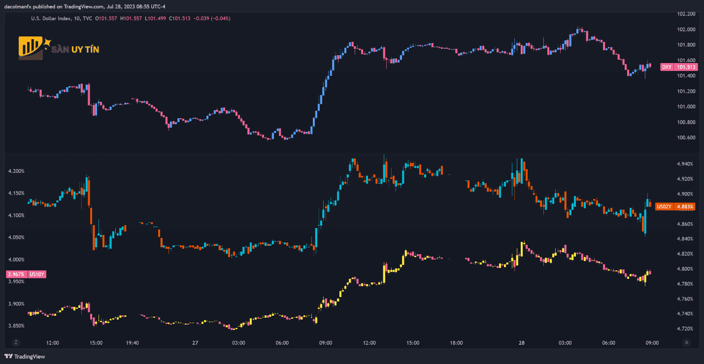 Bieu do loi nhuan va do la My DXY