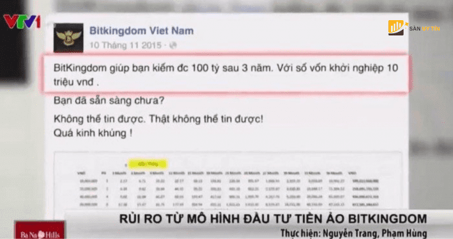 VTV dua tin Bitkingdom lua dao nha dau tu