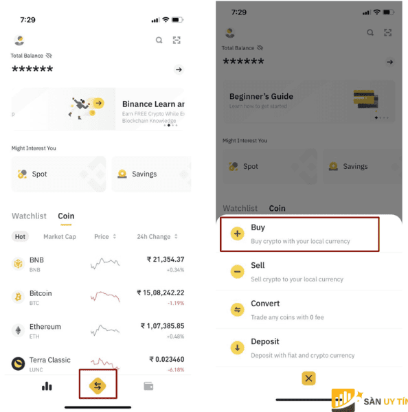 Cach mua coin tren Binance Lite b1